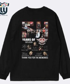 Aerosmith 54 Years Of 1970-2024 Thank You For The Memories T-shirt