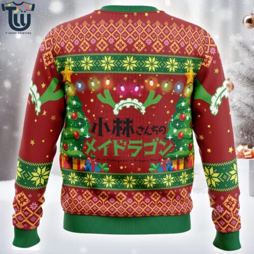 Christmas Family Miss Kobayashis Dragon Maid Ugly Christmas Sweater