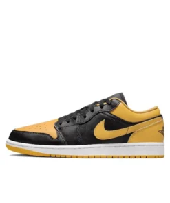 Jordan Air Jordan 1 Low "Yellow Ochre" Comfortable Anti Slip Low Top Men and Women Retro Basketball Shoes